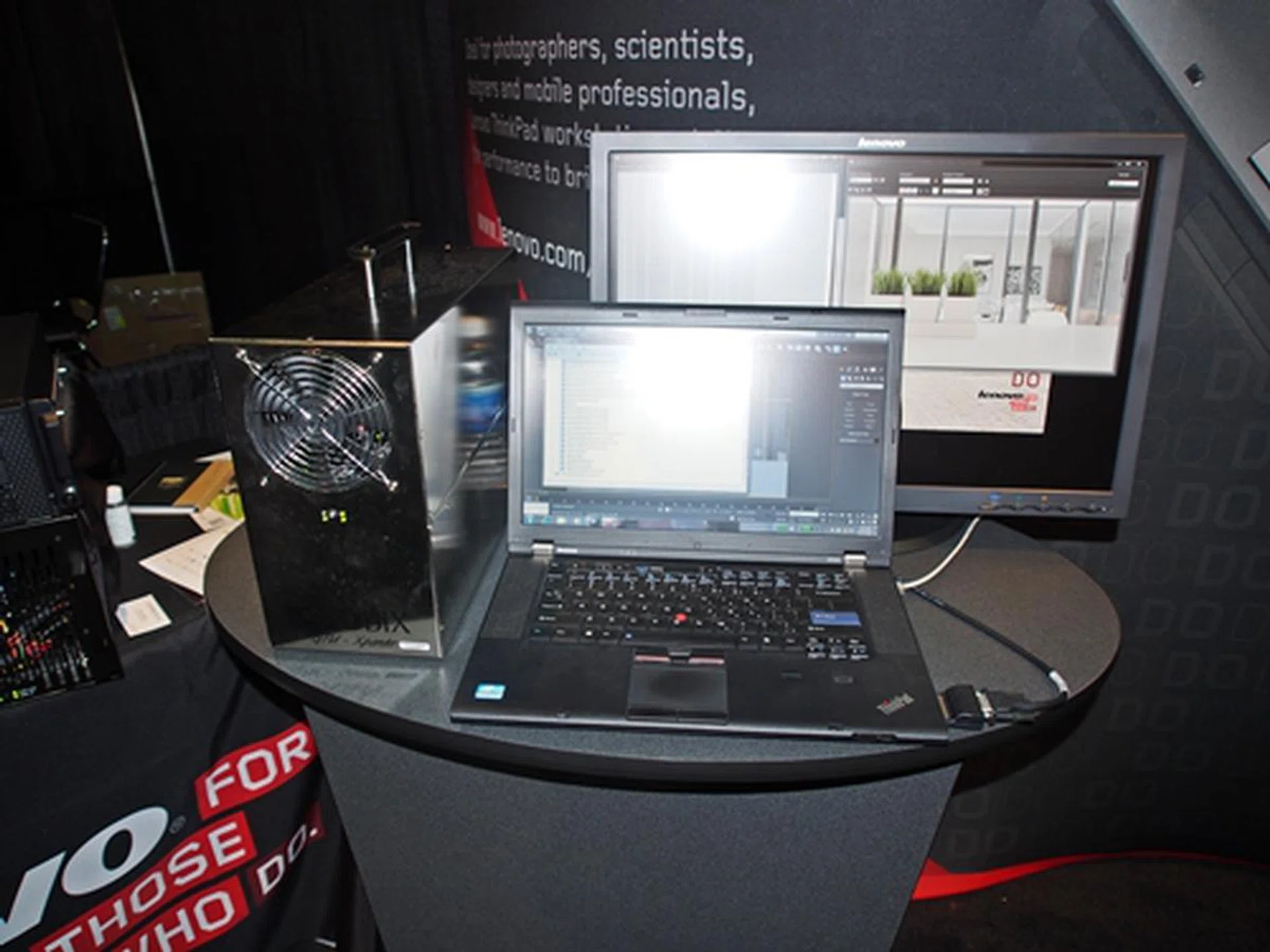 The Cubix GPU-Xpander for laptops allows laptops to run GPU-accelerated applications as the GPU-Xpander actually hosts more powerful graphics cards than the laptop. It is essentially an expansion enclosure that connects to the host computer using an ExpressCard adapter and a cable.