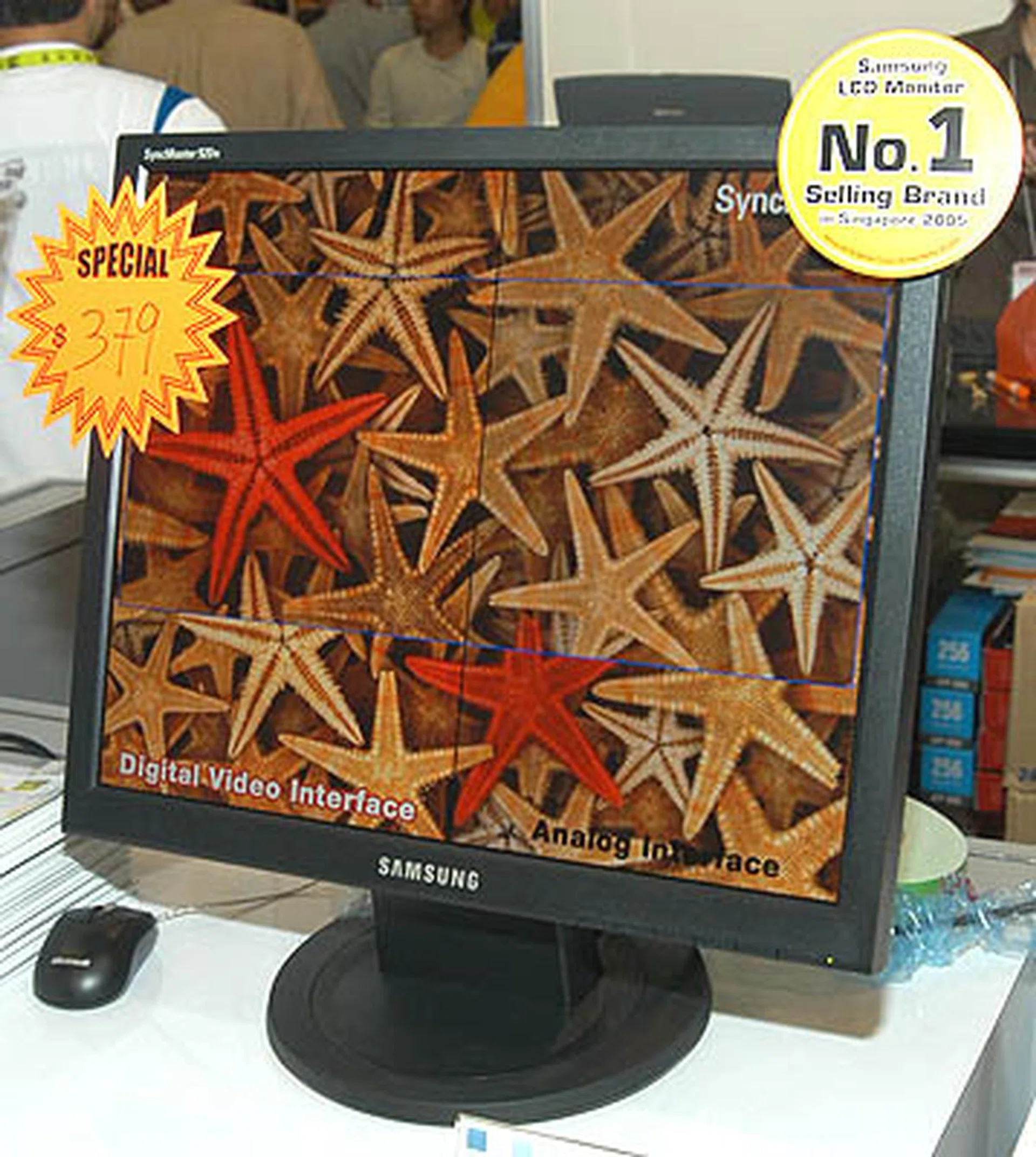 Longing for a large LCD monitor? The Samsung 19-inch LCD monitor can be yours for only S$379 at Cybermind's booth.