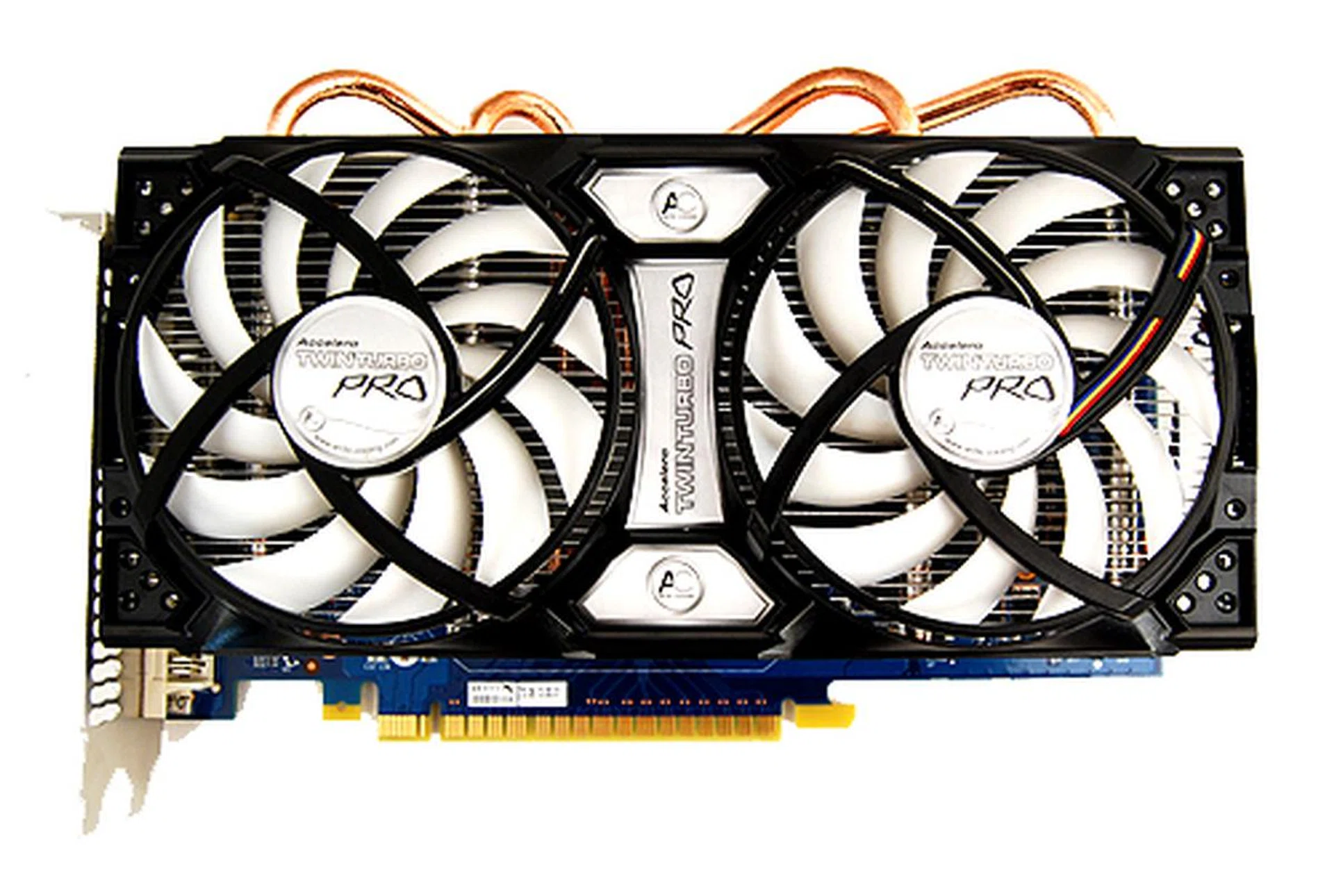 This is the second custom GeForce GTS 450 we've seen to make use of Artic Cooling's whopping Accelero Twin Turbo Pro cooler.