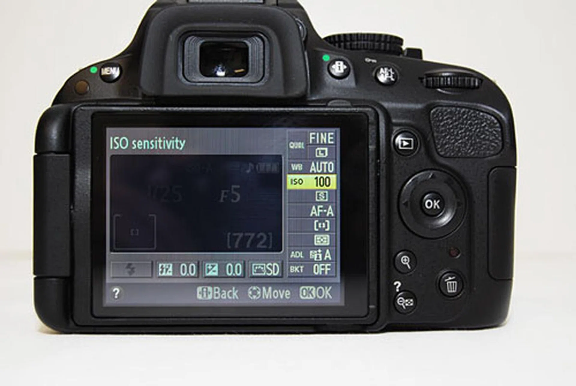 Because the Info button (on the right of the viewfinder) is now harder to reach, it makes accessing the useful Info menu a tad more difficult.