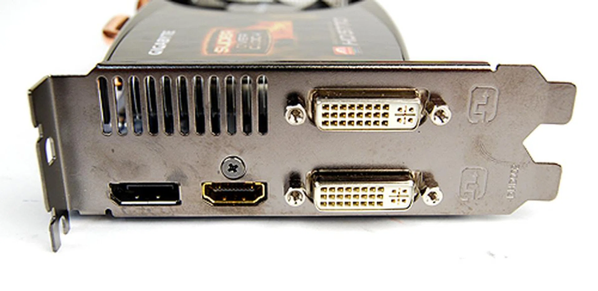 Similar to a reference card, the Gigabyte HD 5770 Super Overclock has two DVI ports, a single HDMI port and a lone DisplayPort.