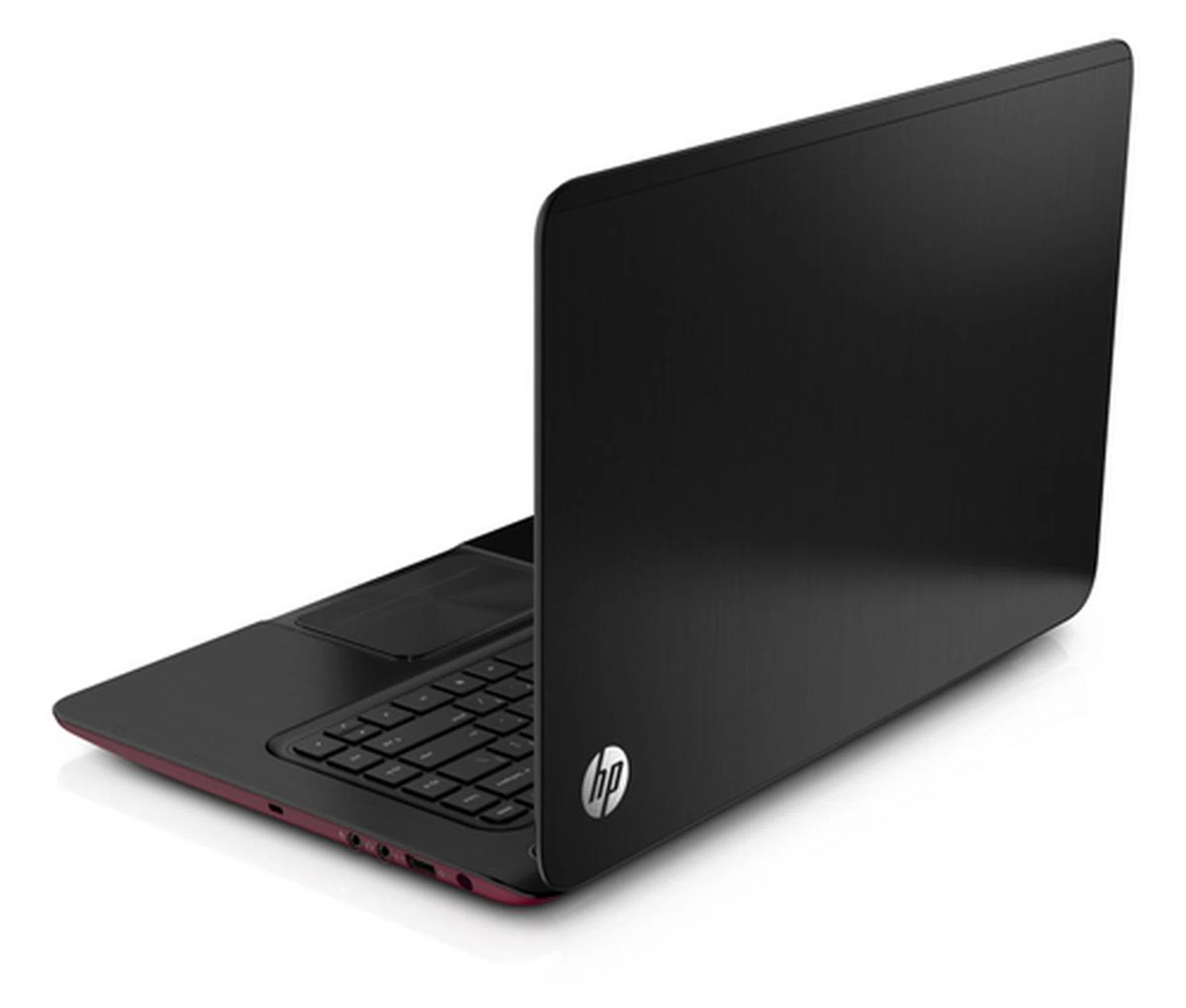 The all black finish looks reminiscent of the Envy 14 Spectre, but this Ultrabook is finished in brushed aluminum. 