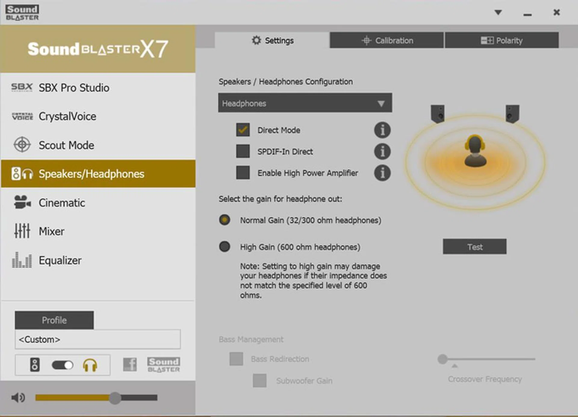 Fine-tuning the sound of your speakers is easy with the Sound Blaster Control software.