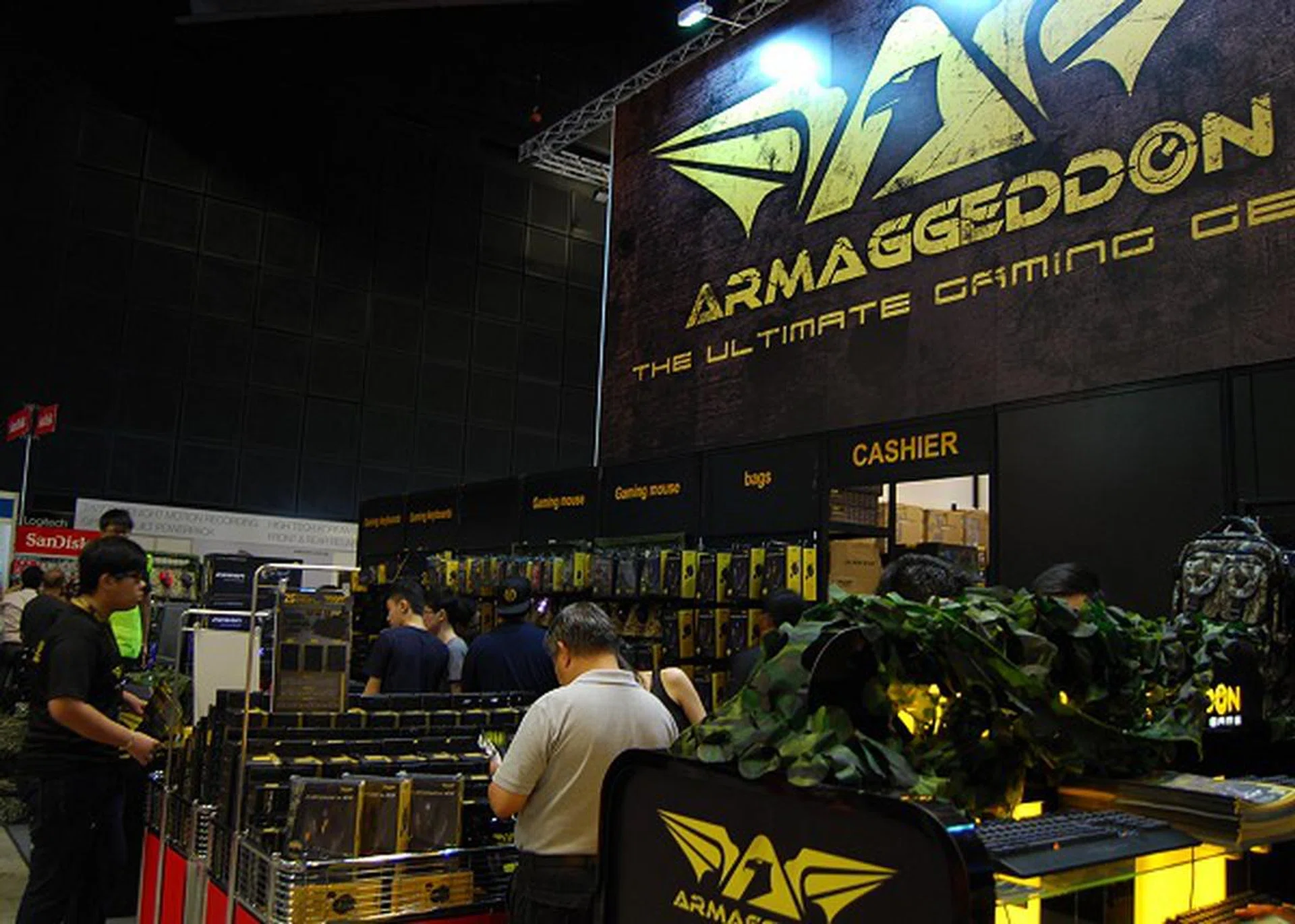 At Armaggeddon's booth, their core focus was on the gaming input devices.