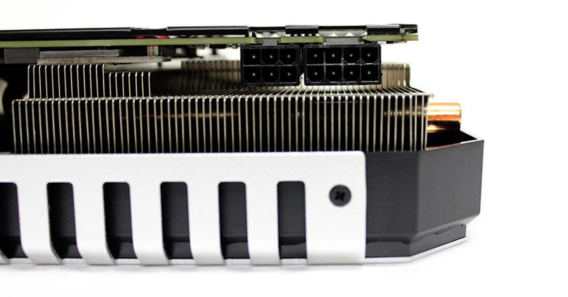 The Palit GeForce GTX 980 Ti Super JetStream uses one 6-pin and one 8-pin PCIe power connector, the same as the reference card.