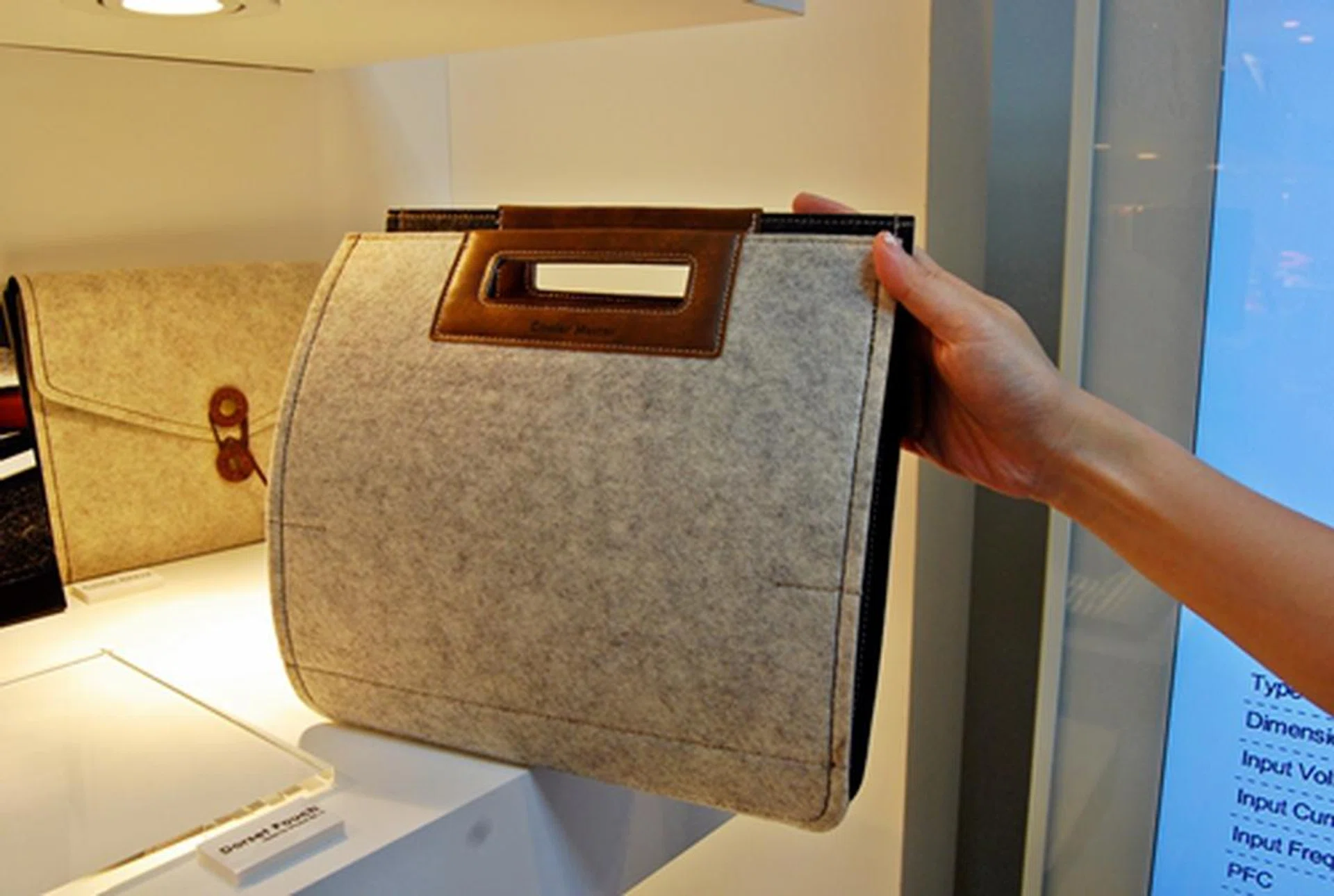 The Afrino Folio has a front cover that folds back to reveal the iPad.