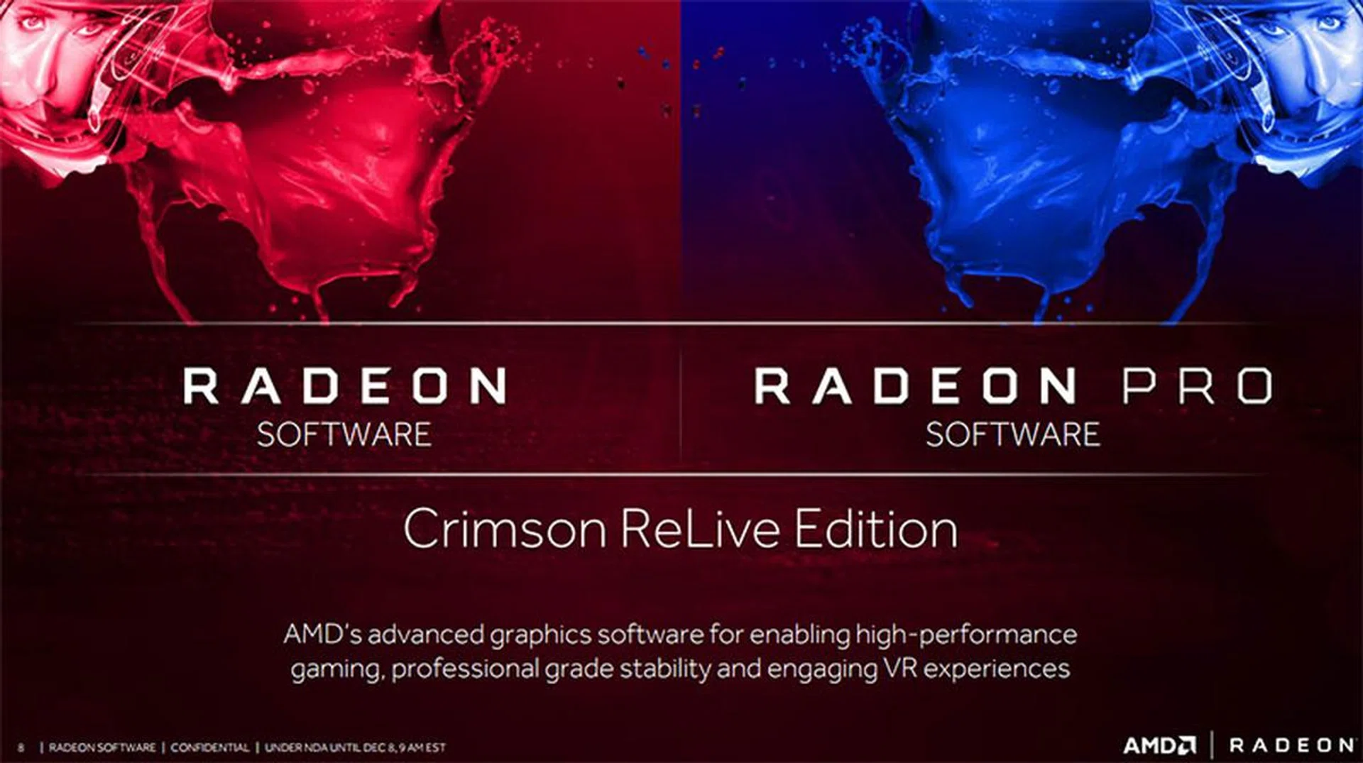 The next major version of AMD's Radeon Software is the Crimson ReLive Edition.