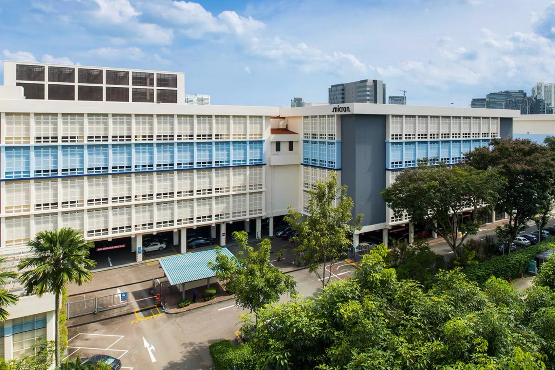 Exterior view of Micron's Singapore Facilities