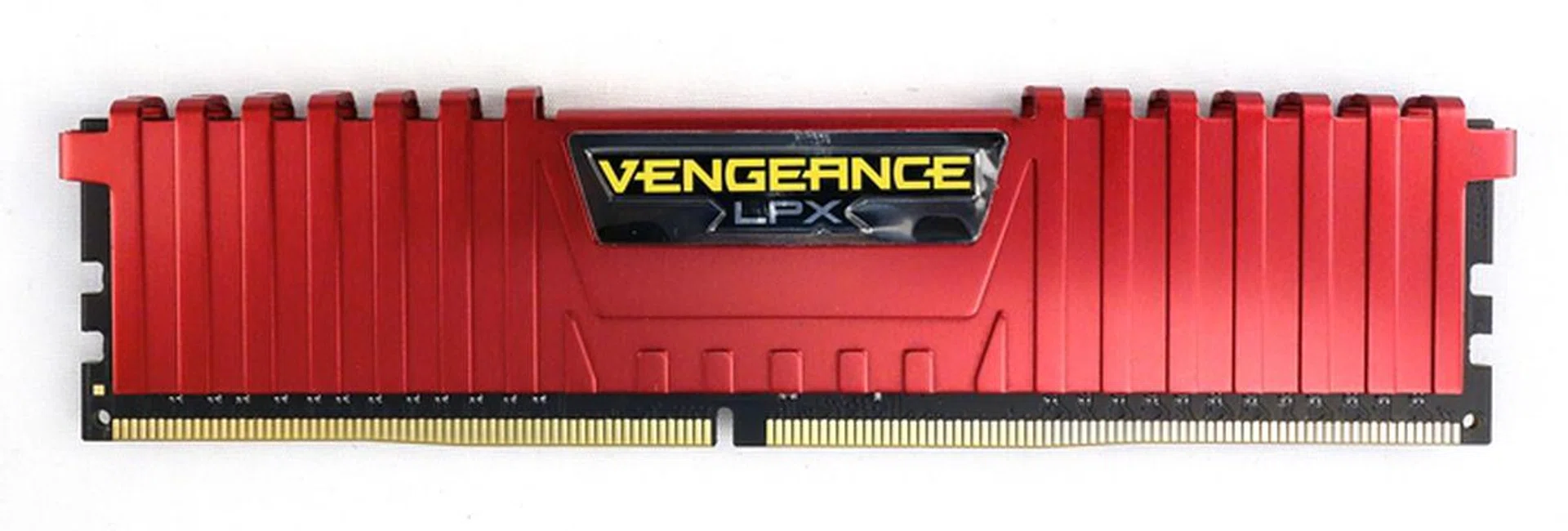 The Corsair Vengeance LPX 4GB DDR4 module is rated to operate at 2666MHz. It's part of the 16GB kit that was installed on our test rig.