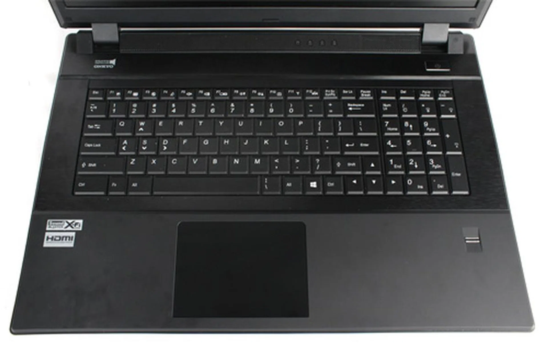 A full keyboard, but very cramped.