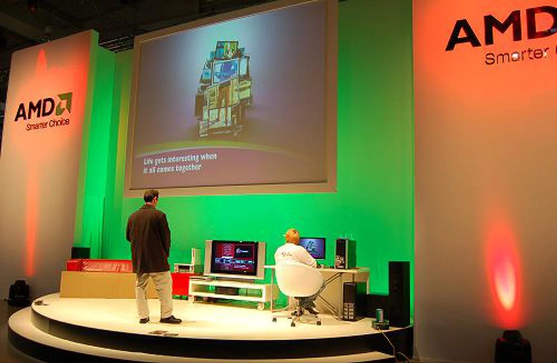  Also on display occupying a significant booth area is their AMD Live! demo.  