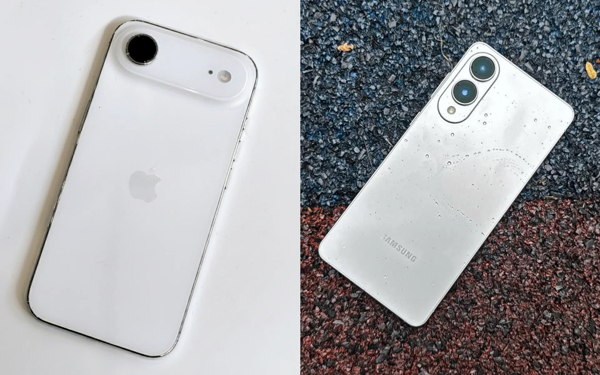 Apple iPhone Air versus Samsung Galaxy S25 Edge.