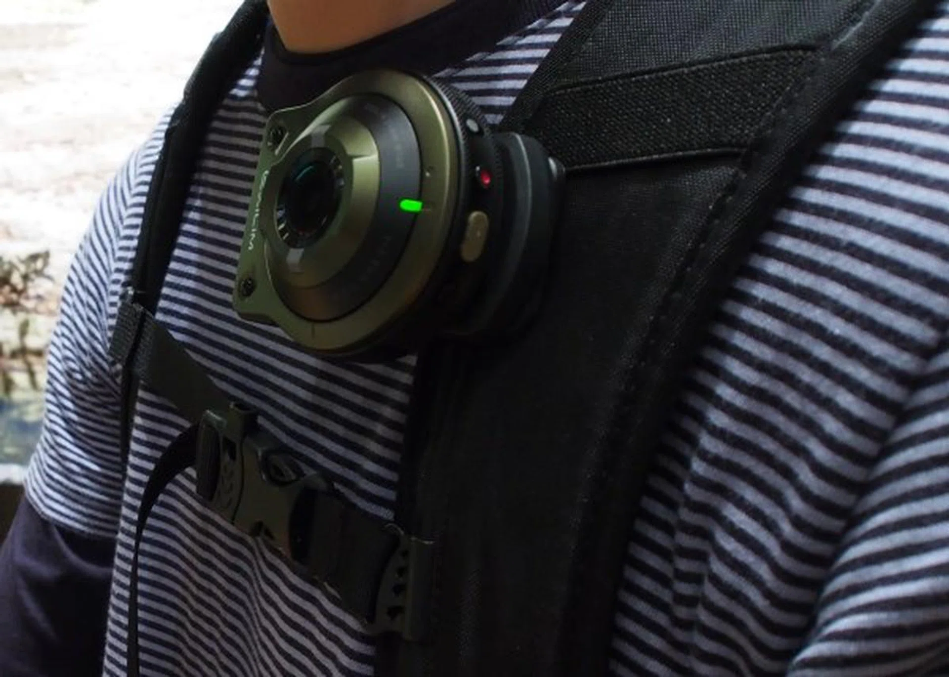 Such as the shoulder strap of your backpack.