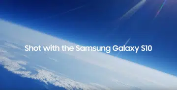 Screenshot taken from Samsung Galaxy S10: Space Launch (YouTube)