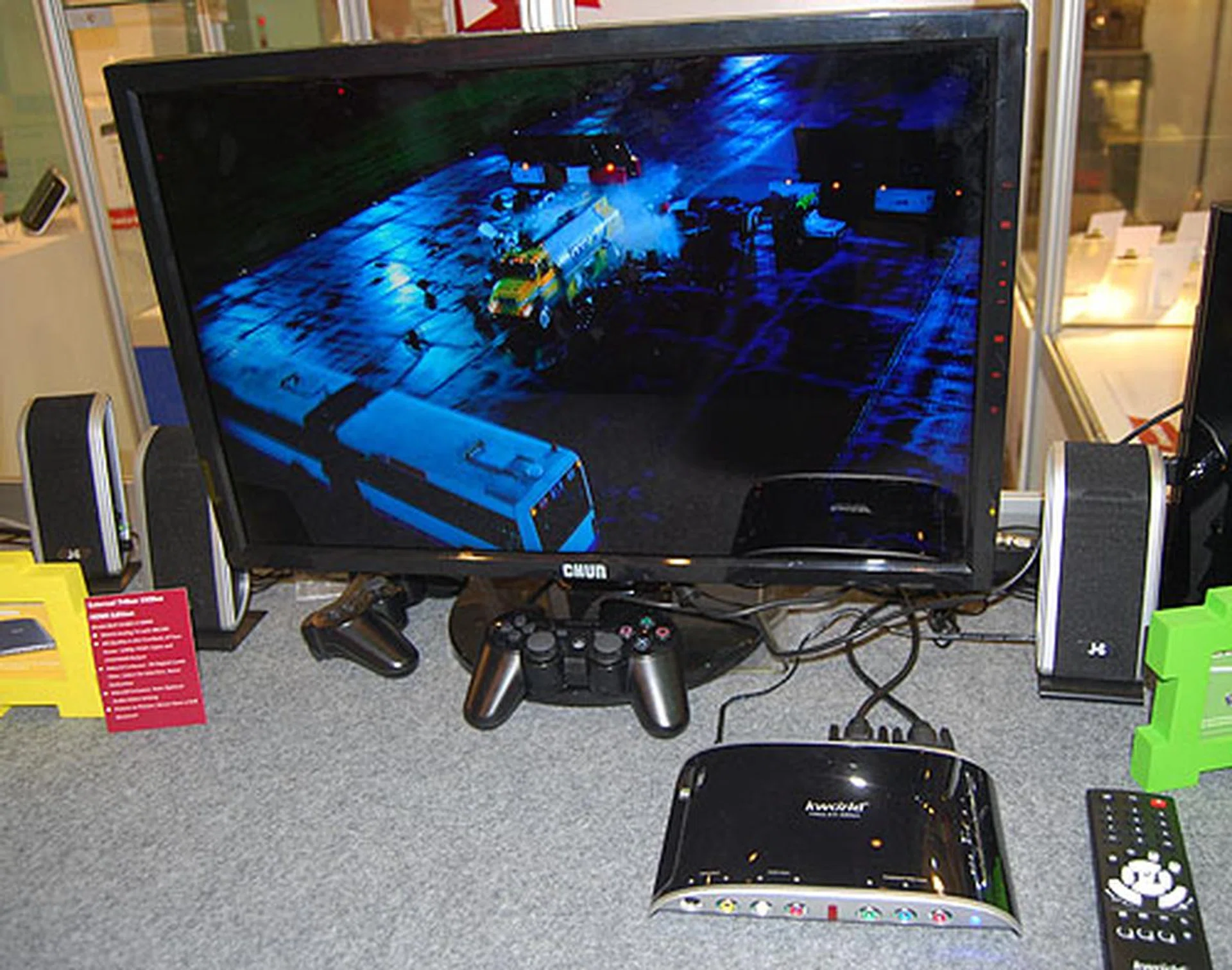 First, we saw its external TVBox, which allows one to watch analog TV with NICAM. There's even a picture in picture feature for this device, which can output via DVI and HDMI.