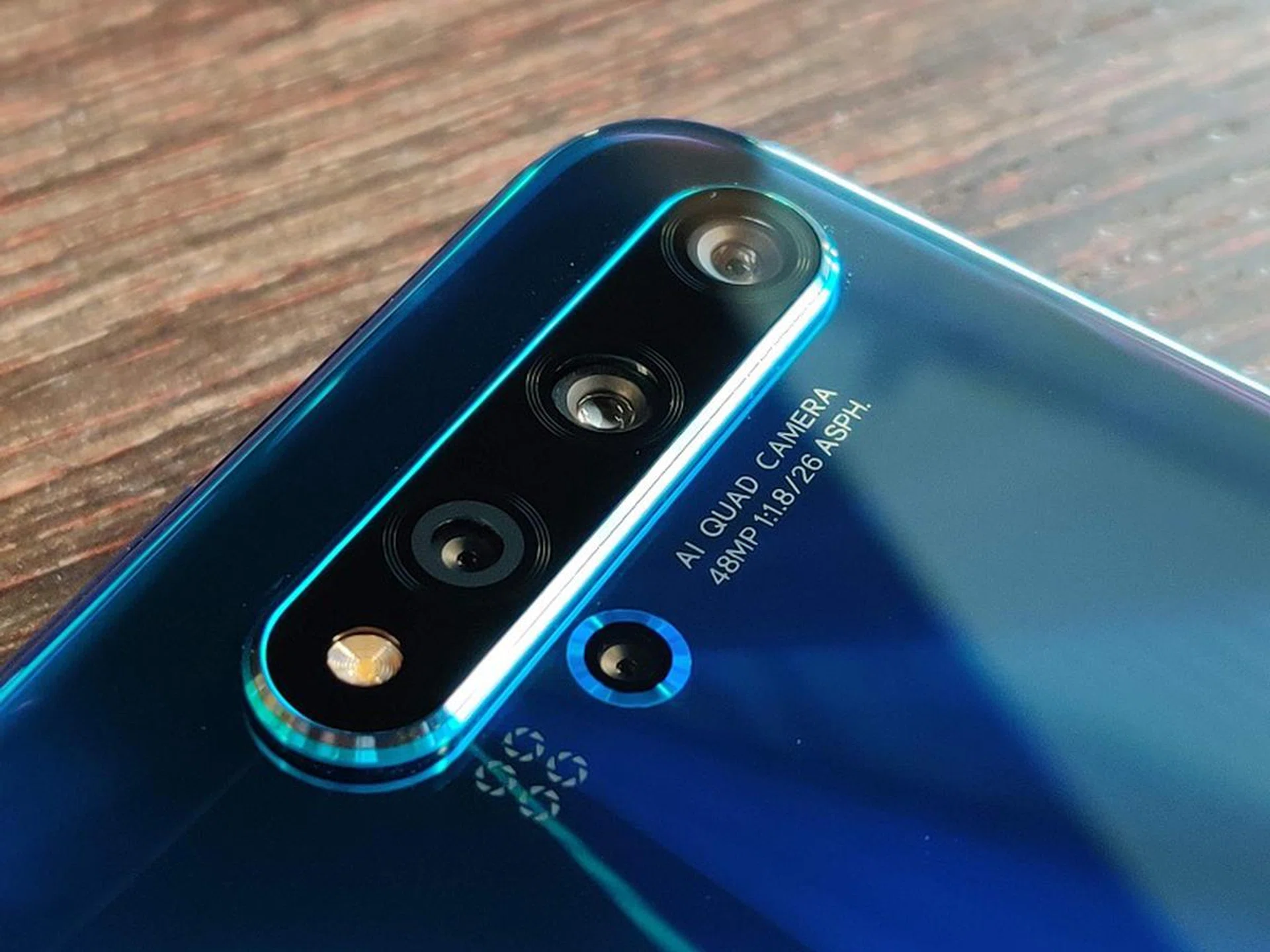 Rays of light appear to emanate subtly from the camera flash.