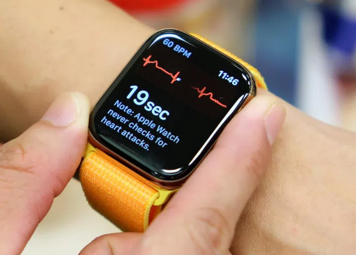 The Apple Watch Series 5 and its ECG app.