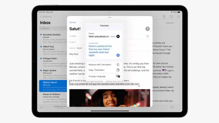 System-wide translate makes it easy to translate your emails.