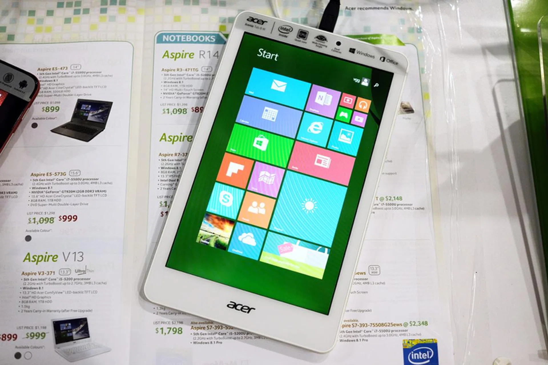 Looking for an affordable 8-inch tablet running full Windows 8.1 OS? Look no further than the Acer Iconia Tab 8 W. Powered by an Intel Atom Z3735G quad-core processor, the Tab 8 W also comes with Microsoft Office 365 Personal pre-loaded. Pick one up at the PC Show for $249 (usual price: $499).