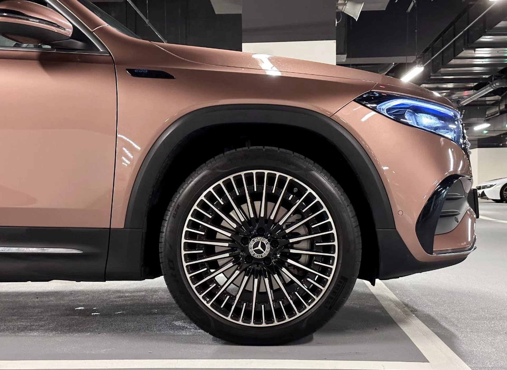 These 20-inch AMG multi-spoke wheels are very pretty but will likely be a pain to clean.