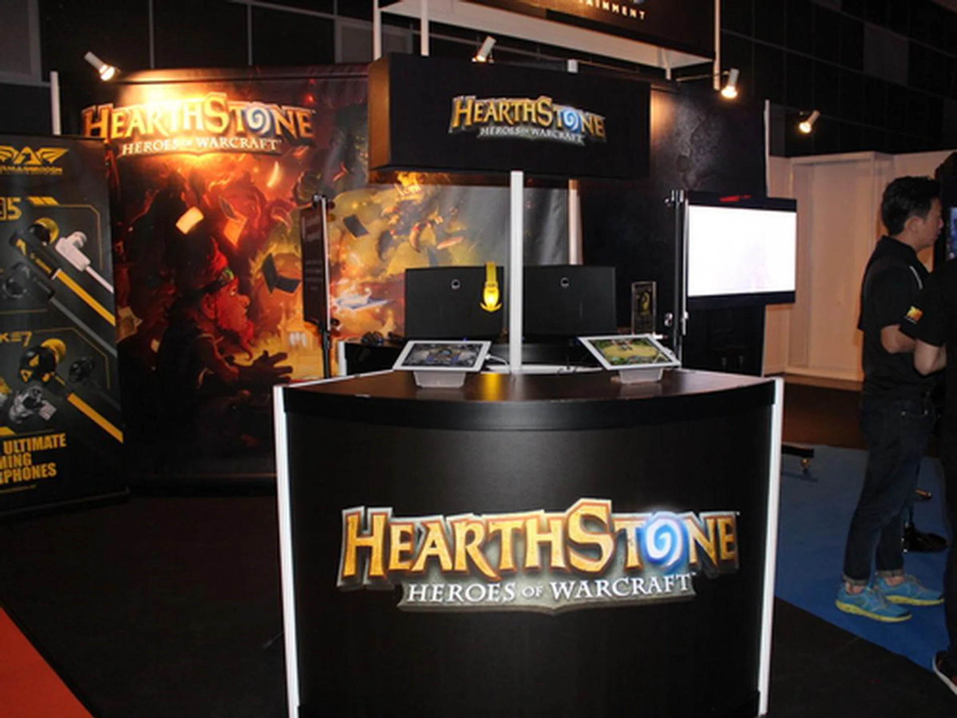 Blizzard's uber popular Hearthstone was on the show floor but no new announcements were made concerning the upcoming Android or iPhone versions.