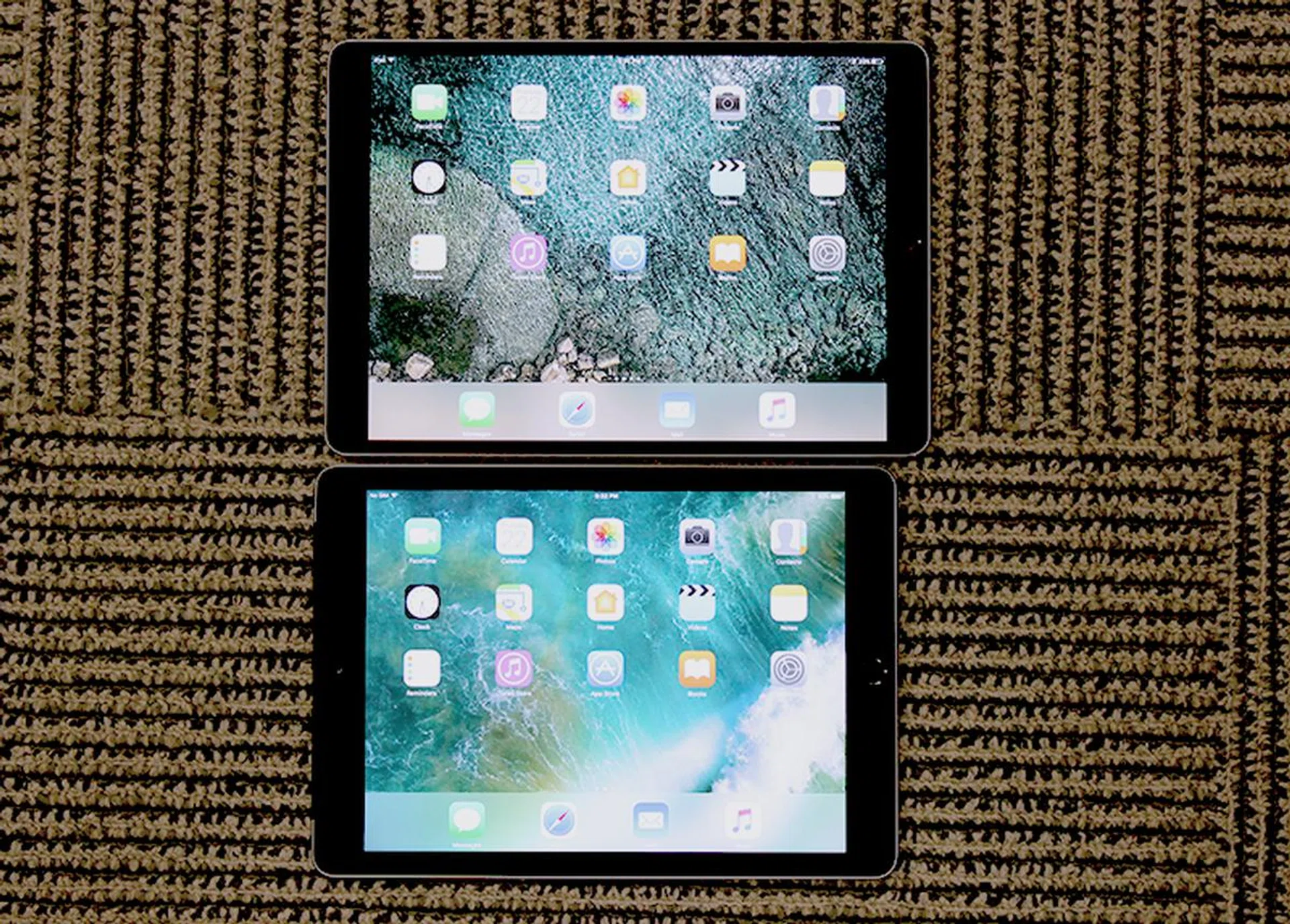 The new 10.5-inch iPad Pro is only very slightly larger than the new 9.7-inch iPad (2017).