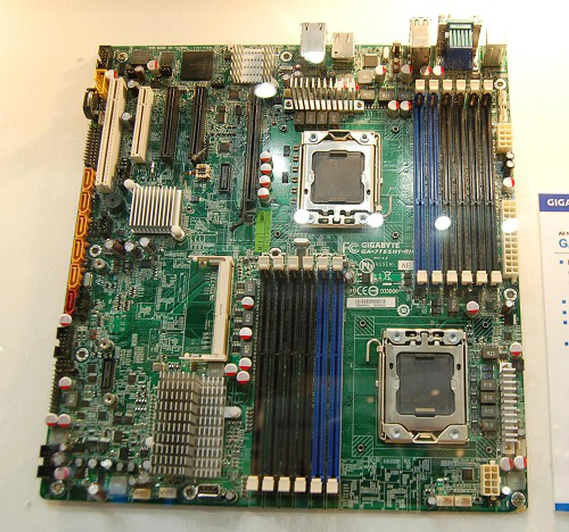  For high performance needs, this Tylersburg-EP class board (GA-7TESH-RH) has a much higher 96GB maximum memory support, onboard ServerEngine Pilot II for secure IP-based remote management, advanced memory RAS and virtualization support.  