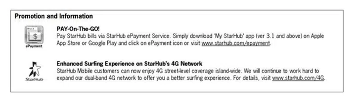 StarHub's mobile customers will be notified via their bills this month.