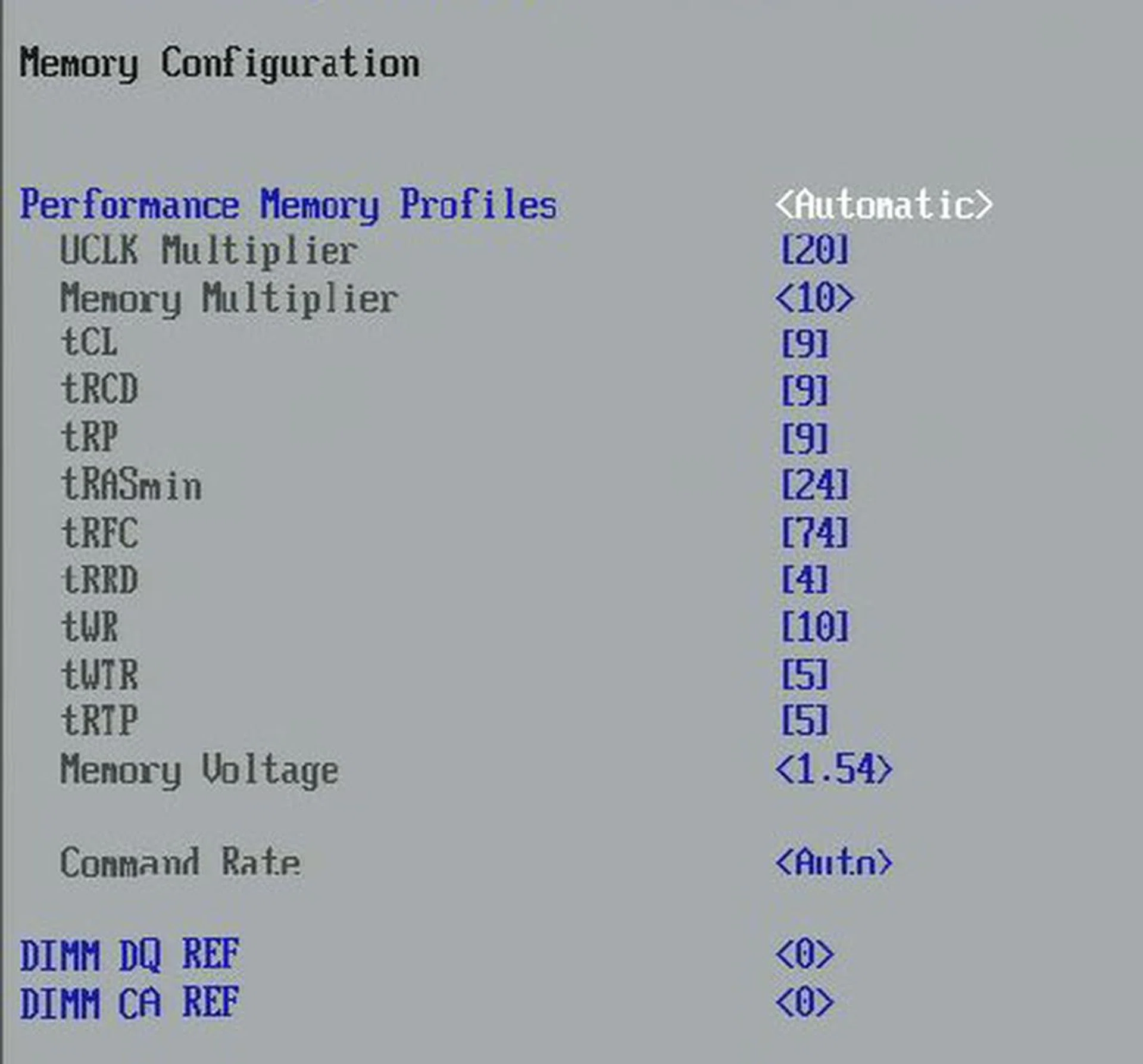 The memory multiplier here is 10, which together with the 133MHz base clock means that our memory is running at 1333MHz. An important thing to note is that the UCLK multiplier option (uncore CPU multiplier) must always be at least 2x the memory multiplier. 