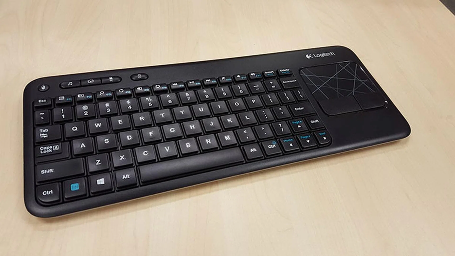 We tested the Compute Stick with a Logitech K400r Wireless Touch Keyboard.
