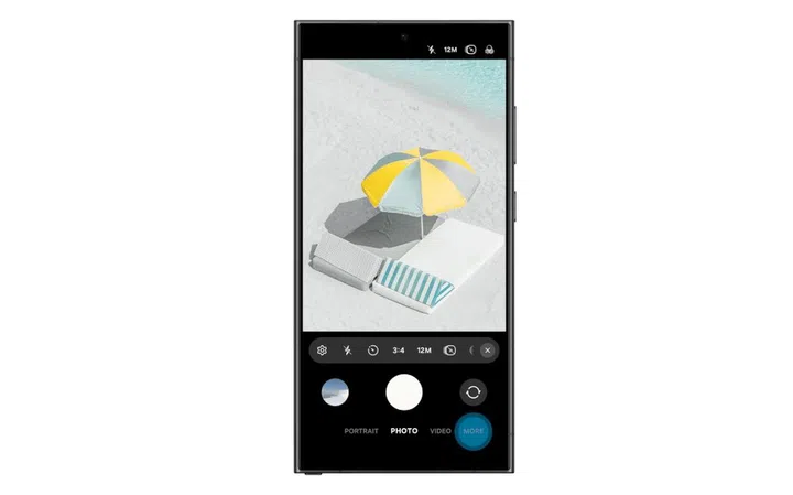 A redesigned Camera app will help users have an easier time finding the features they need. Image: Samsung.