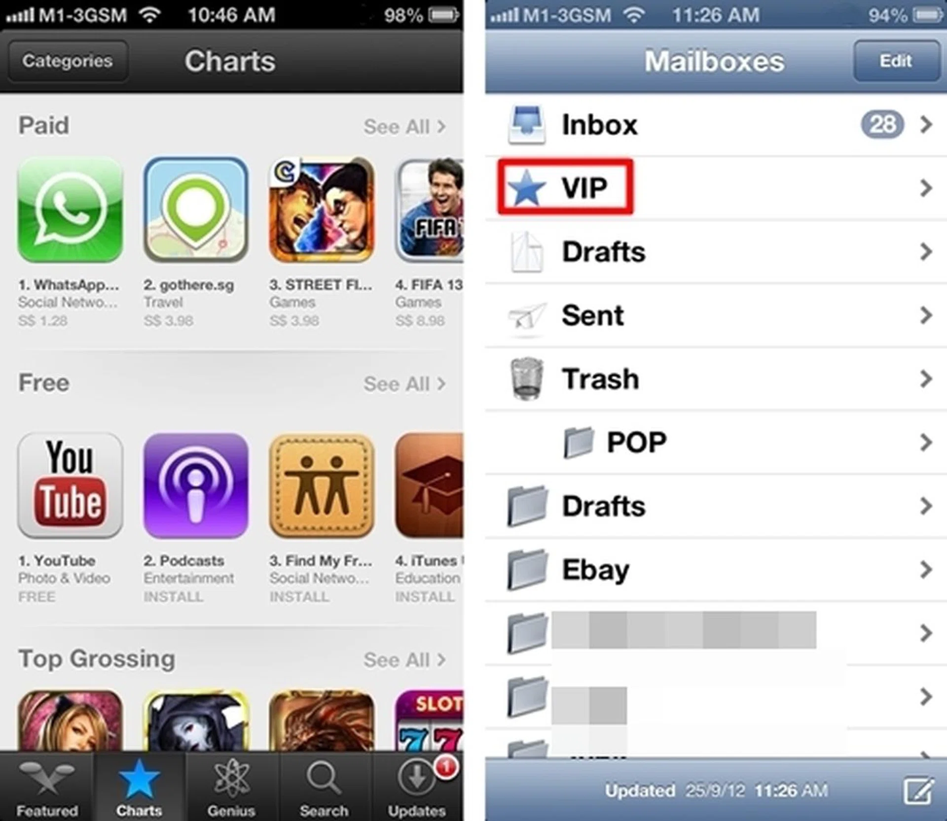 iOS 6 presents refinements to the user experience, such as a reworked app store for easier purchase and sharing via social platforms and VIP tags for important people so that you don't miss emails from them.