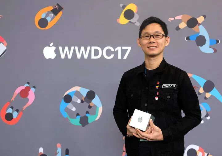 Hon Cheng with the Apple Design Award. Junjie, unfortunately, couldn't make it to WWDC this year.