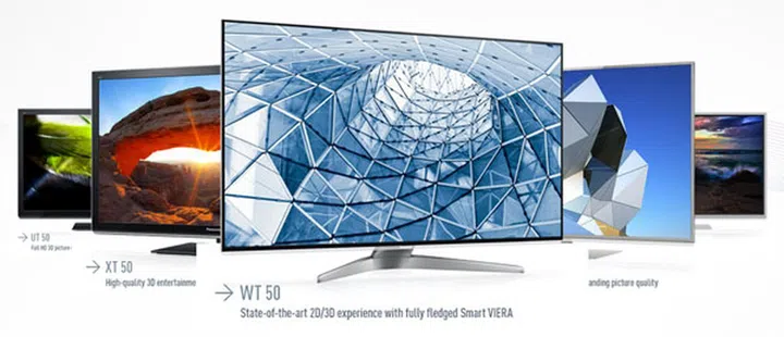 Panasonic's 2012 range of LED-backlit LCD TVs.<br>(Image credit: Panasonic UK)