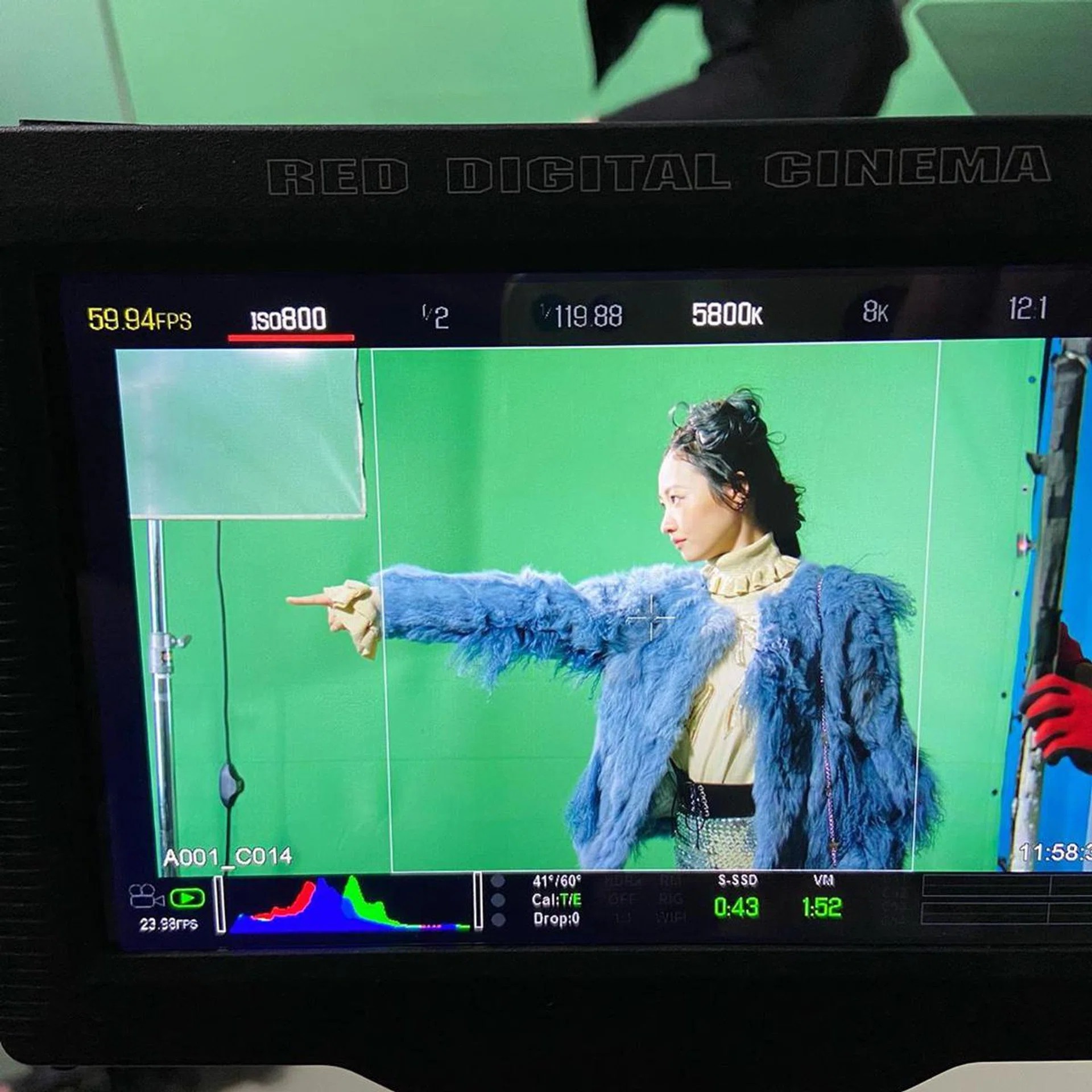 Recording in 8K resolution.