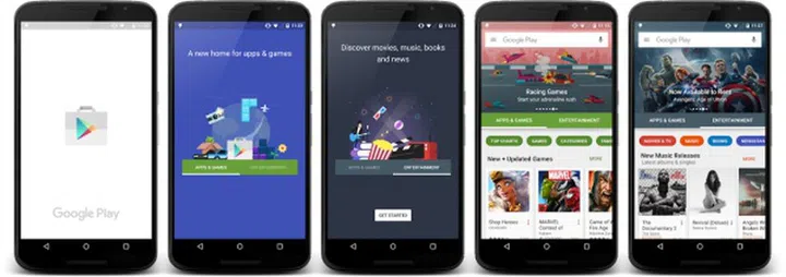 Here's a sneak preview of the new layout for Google Play Store ...