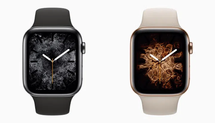 The new Fire and Water motion watch faces. (Image source: Apple)