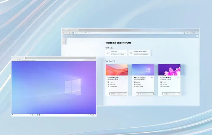 Now you can have Windows OS and your apps delivered to you on any device, at any time. Image courtesy of Microsoft. 
