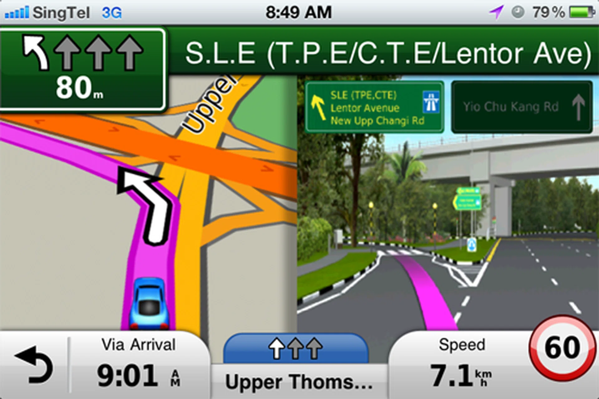 Navigational aids such as junction view helps guide you to your destination.