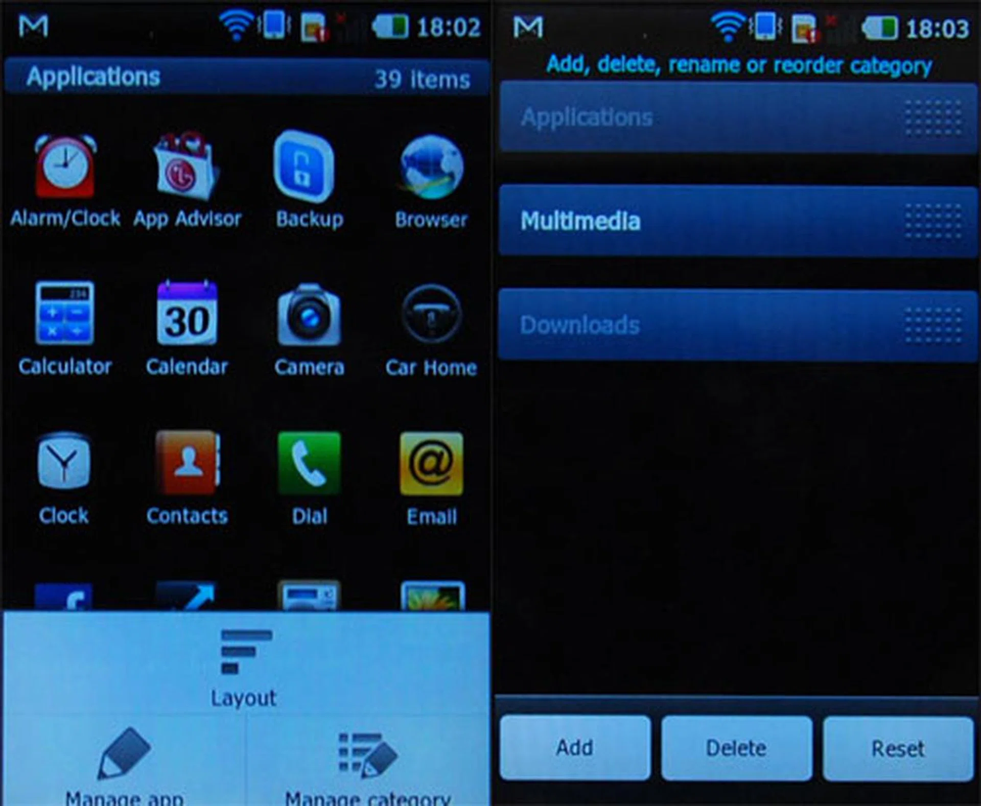 Categories can be easily added or removed, giving you easier accessibility to various apps..