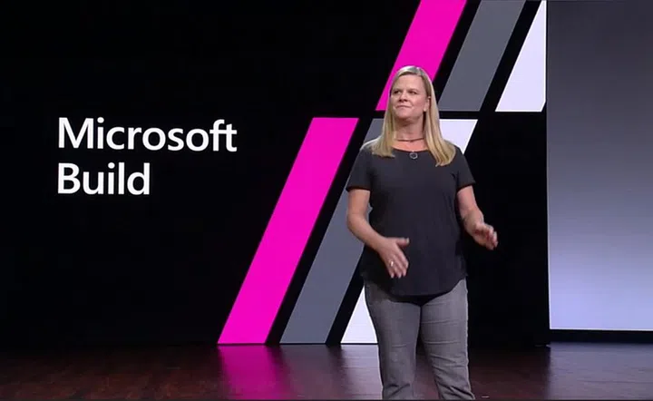 Charlotte Yarkoni, corporate vice president of Growth and Ecosystem, at Build 2018.