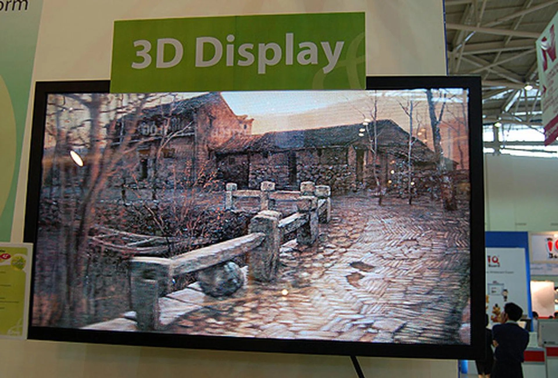 This is a 42-inch "auto 3D display", which means no glasses are needed to enjoy 3D effects. The experience was odd and somewhat disorientating.