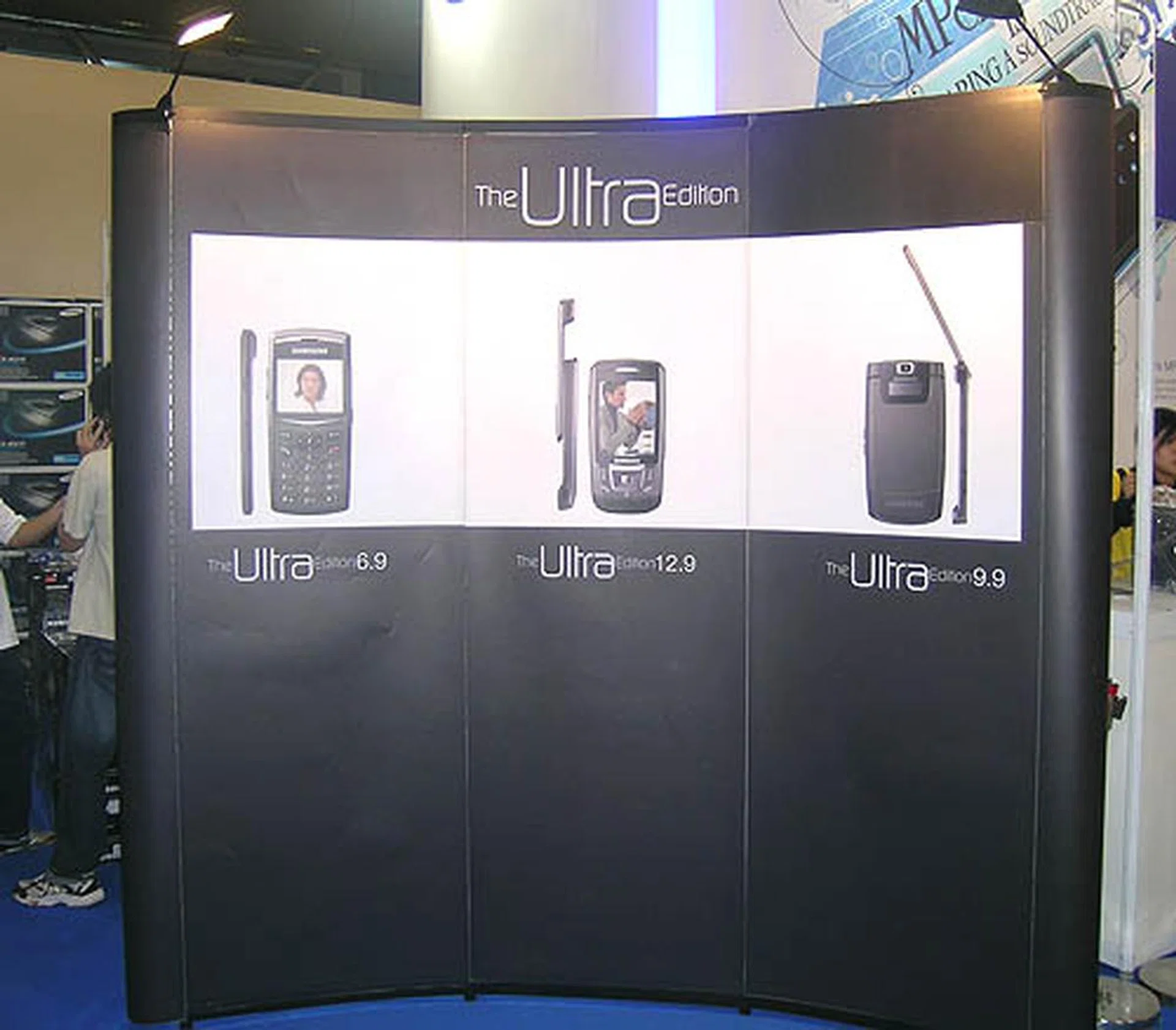 Samsung's ultra slim mobile phones were on display but most buyers should probably get a unit from their service providers if they can, as their retail prices start at $398, considerably more than the typical mobile plan bundle. 