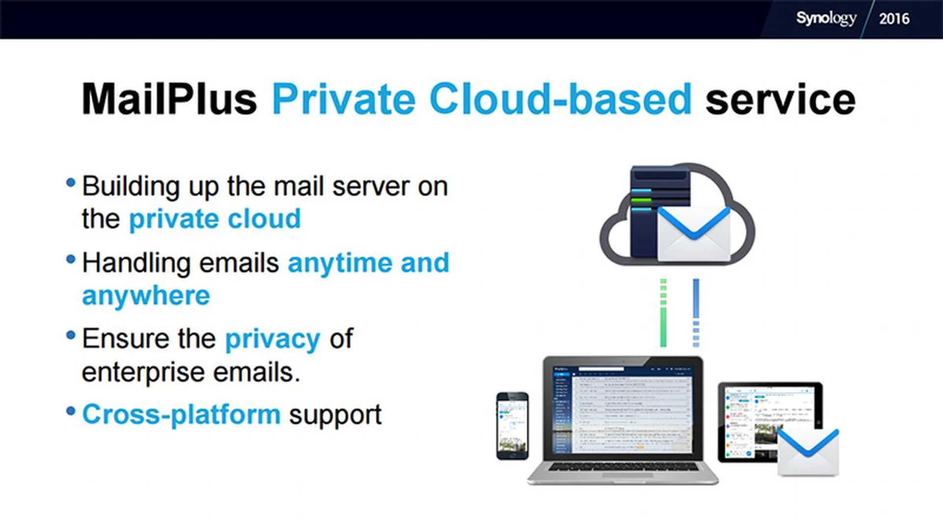 Synology's MailPlus is a private cloud-based email service. (Image Source: Synology)