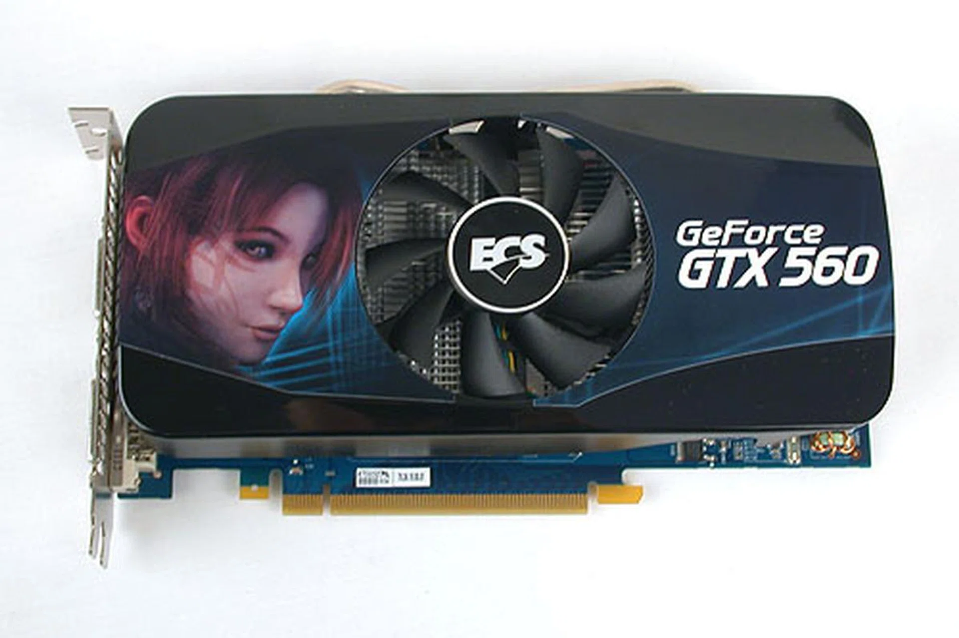 The specifications for this ECS card are the bare minimum for its SKU. It features a fan at the center, similar to the GTX 560 Ti. 