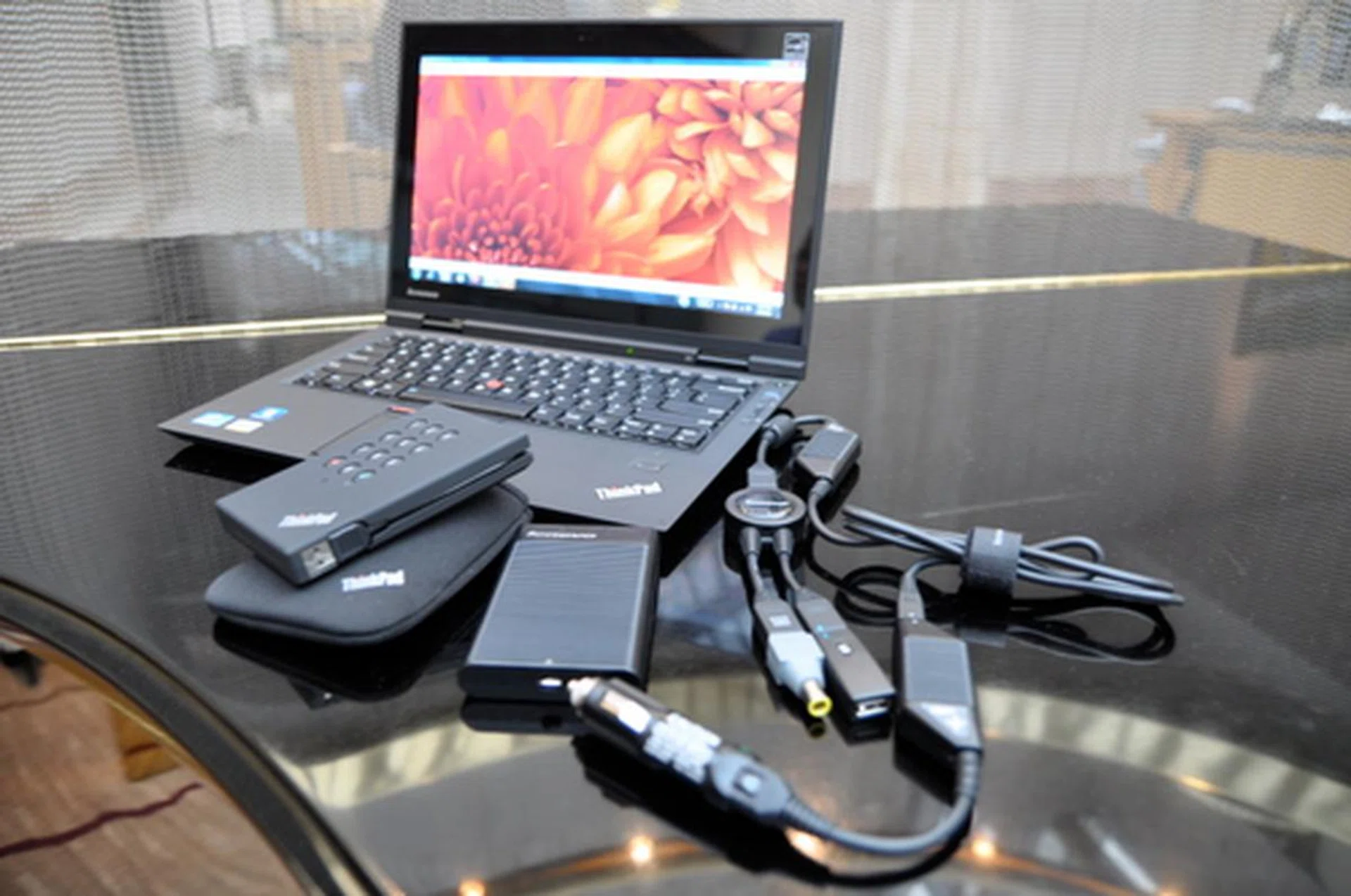 The ThinkPad X1 comes with a bevy of extra options, from car chargers to an extremely secure 128-bit encrypted hard-drive.