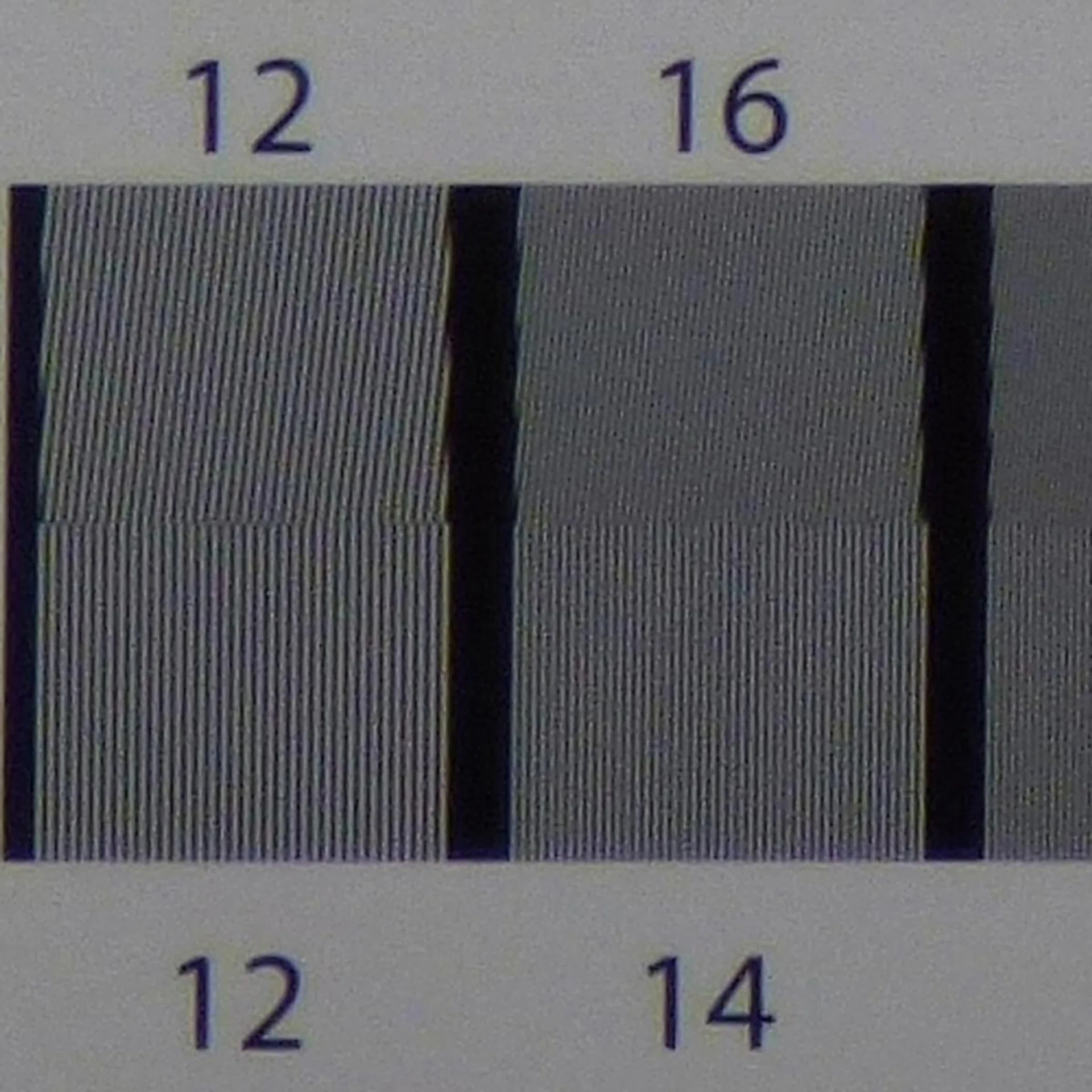 100% crop of our resolution test. Shot at the maximum16x optical zoom (384mm). Resolution results are similar to 5x optical zoom.
