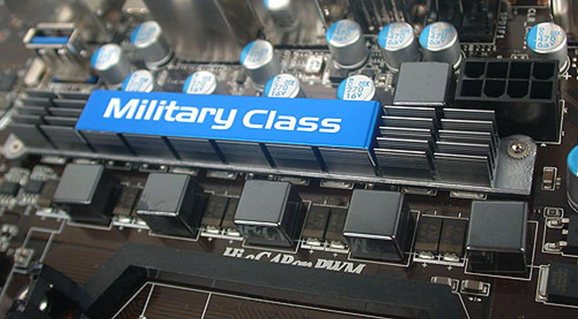 MSI's military class components are used to bolster the power delivery to the processor and include solid capacitors, hi-c capacitors, and icy chokes, all of which help to improve the lifespan of this board. 