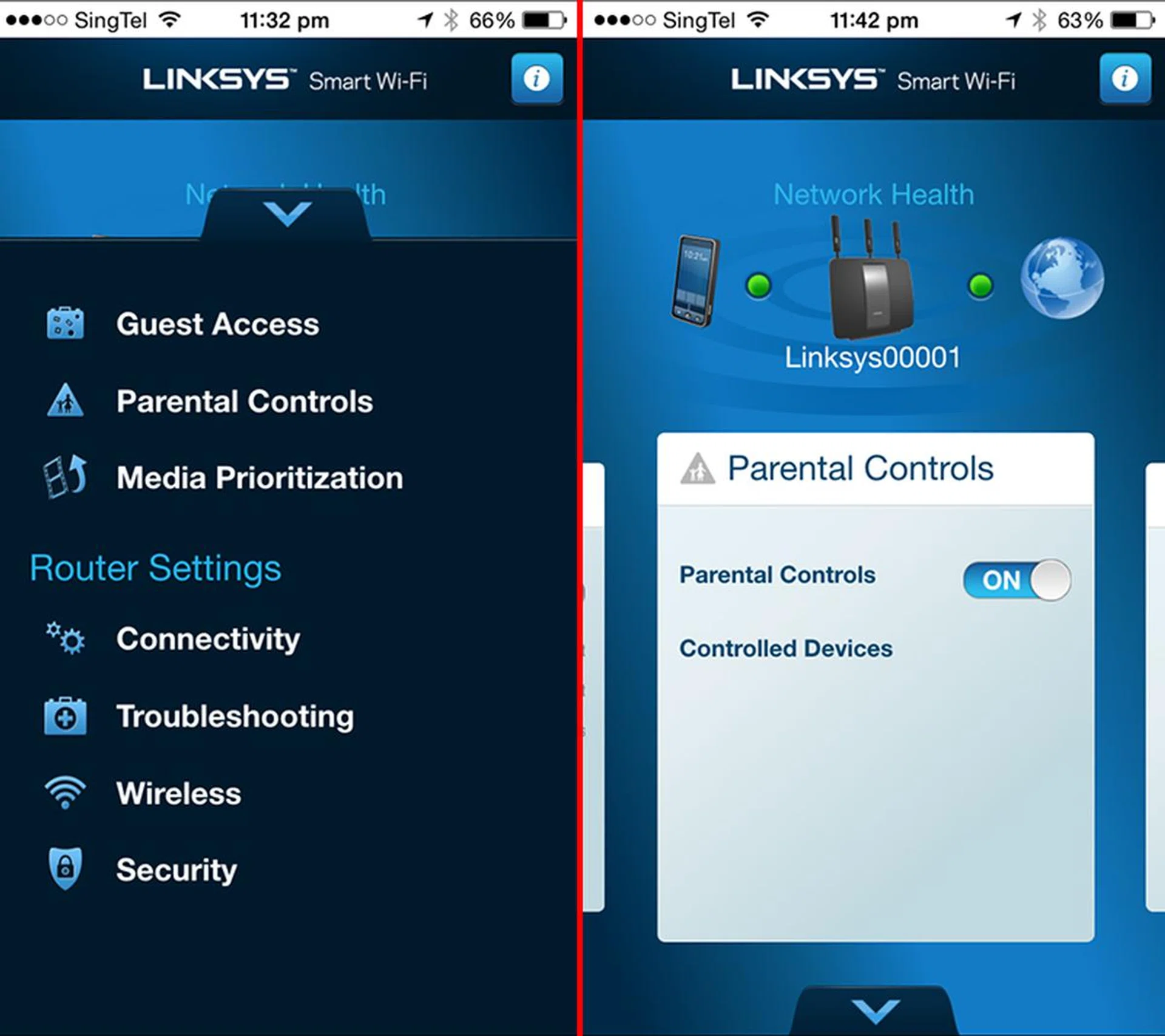 The Smart Wi-Fi app lets your remotely access and edit your router settings.