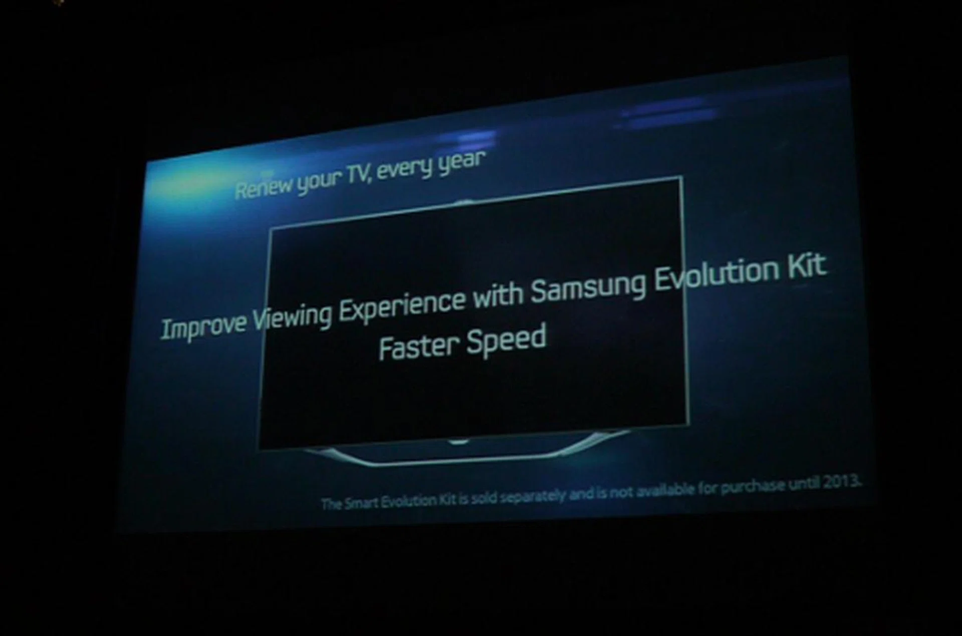 Another interesting highlight is Samsung's Evolution Kit, which enables users to upgrade their televisions' software and hardware via Samsung's proprietary system-on-chip (SoC) technology. However, only selected 2012 models will carry this feature.